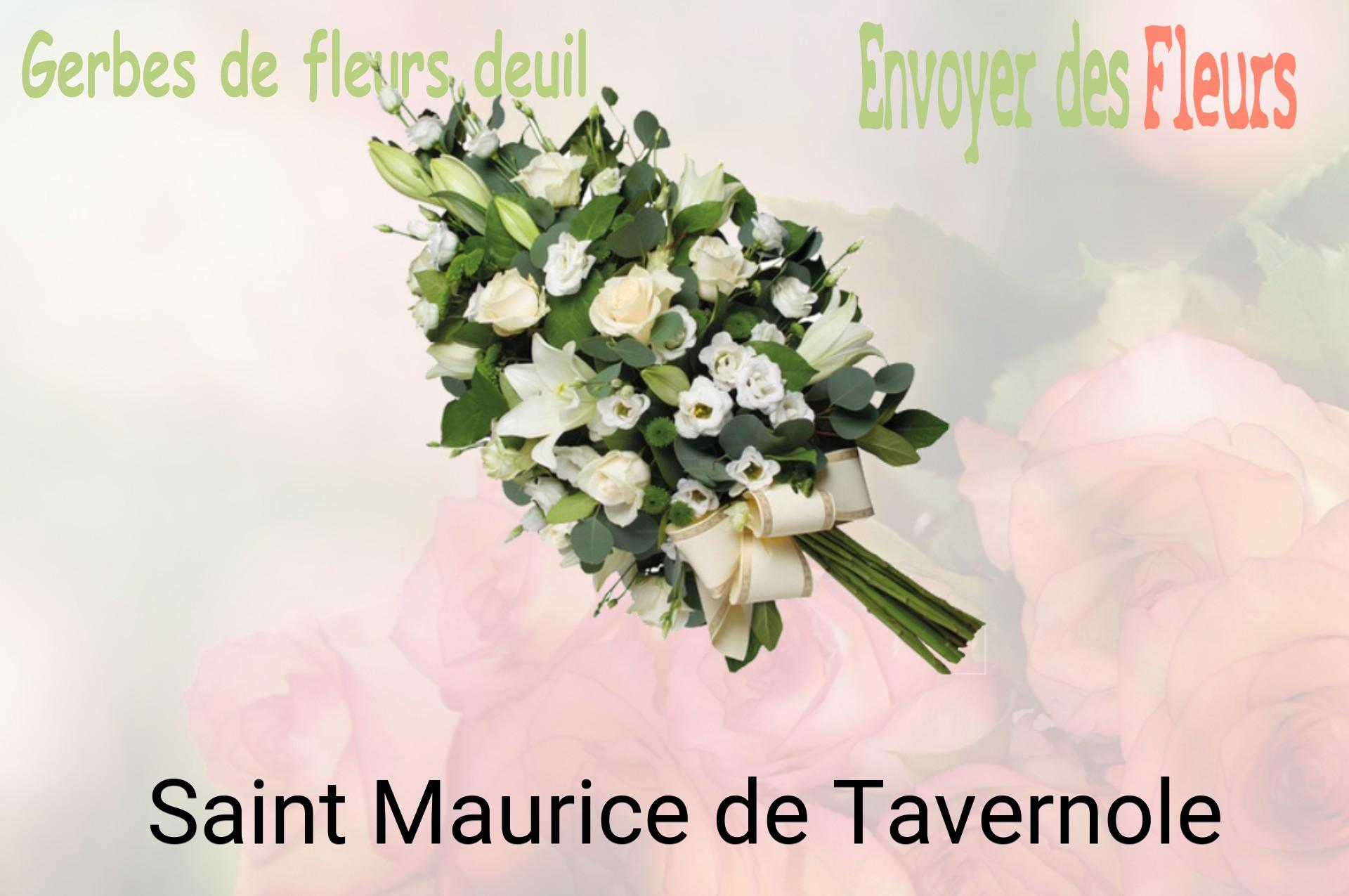 Gerbe de fleurs de deuil livrée à Saint-Maurice-de-Tavernole